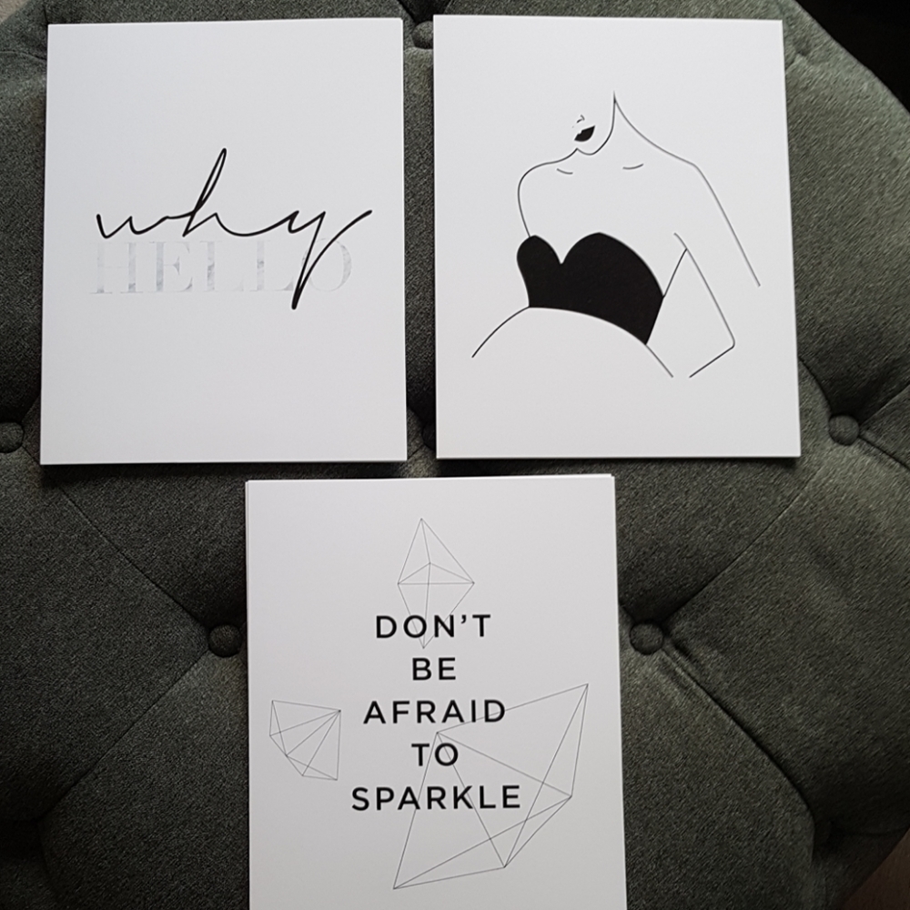 Black and white prints